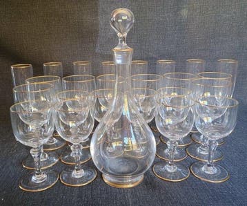 Baccarat - Drinkset (28) - Model Perfectie - Kristal, Goud -