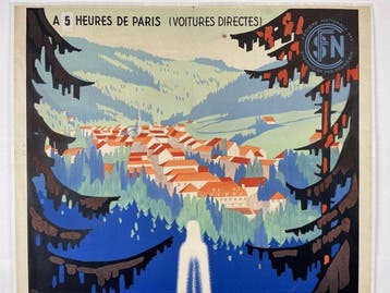 Senechal - Plombieres origineel affiche 1939 voor een