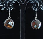 Zilver - Oorbellen - Parelmoer en sterlingzilver, Verzamelen, Mineralen en Fossielen