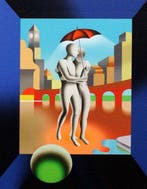 Mark Kostabi (1960) - Figure sotto lombrello, Antiek en Kunst