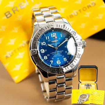 Breitling - SuperOcean Diver Blue Dial - A17360 - Homme -, Handtassen en Accessoires, Nieuw