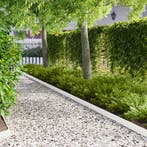 vidaXL Gazonrand 50 pcs 103 x 10 cm Staal Wit, Verzenden