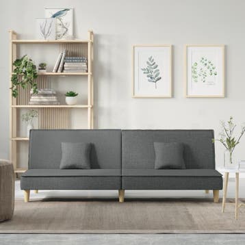 vidaXL Slaapbank / zetel stof donkergrijs, Verzenden, Nieuw