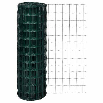 vidaXL Draadhekken PVC-gelaagd ijzer Groen, Tuin en Terras, Verzenden, Nieuw