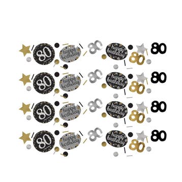 Tafelconfetti 80 Jaar Happy Birthday 34gr, Hobby en Vrije tijd, Feestartikelen, Verzenden, Nieuw