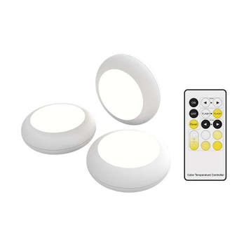 Calex Puck Light incl. Remote op Batterij - Set van 3, Verzenden, Nieuw