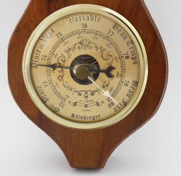 Kölnbingen - Stazione Meteo Stile Banjo, 1970s Aneroid