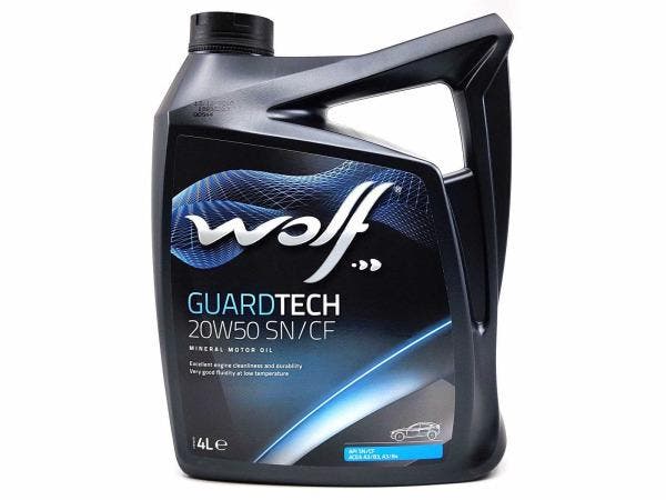 Veiling - 4x Wolf minerale motorolie 20W-50 SN/CF 4L, Auto diversen, Onderhoudsmiddelen