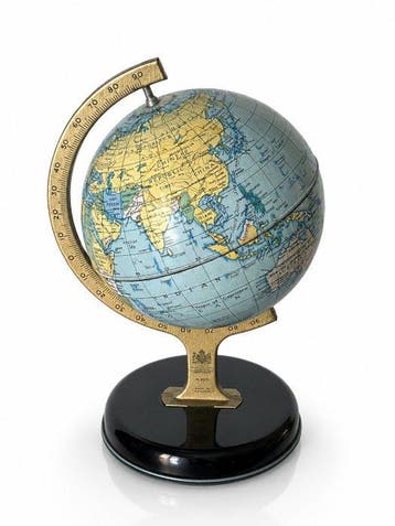 Terrestrial table globe - Rare Chad Valley M.200 Tin Globe, Antiek en Kunst
