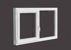 PVC raam draaikiep-vast b150xh80 cm Wit, 80 tot 120 cm, Nieuw, Ophalen of Verzenden, Dubbelglas
