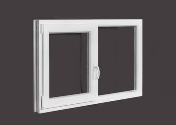 PVC raam draaikiep-vast b150xh80 cm Wit, Ophalen of Verzenden
