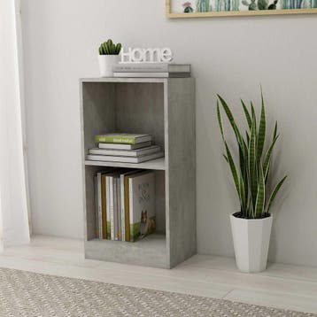 vidaXL Boekenkast 40x24x75 cm bewerkt hout betongrijs, Verzenden, Nieuw