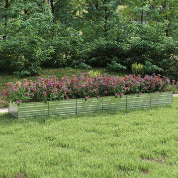 vidaXL Plantenbak verhoogd 480x80x45 cm gegalvaniseerd staal, Verzenden