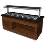 Verwarmd Buffet | PREMIUM LINE | Houtlook/Graniet | 5x 1/1, Verzenden, Nieuw in verpakking