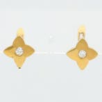 Boucles doreilles - 18 carats Or jaune Diamant (Naturelle)
