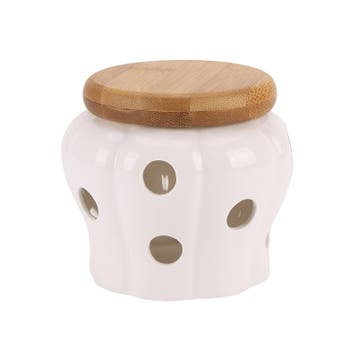 Uienpot Wit Steen - Uien Bewaarpot - Voorraadpot Uienmand, Verzenden