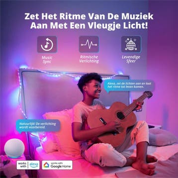 Lideka - LED Strip 15 (2x7.5) Meter RGB - met, Verzenden, Nieuw