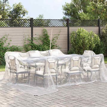 vidaXL Doorzichtig zeildoek met zeilringen 5x5 m, Verzenden, Nieuw