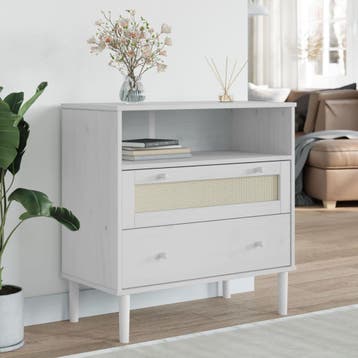 vidaXL Dressoir SENJA rattan-look 80x40x80 cm massief, Verzenden, Nieuw