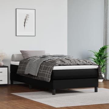 vidaXL Boxspring bed kunstleer zwart 80x200 cm, Verzenden, Nieuw