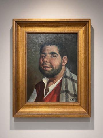 Jesús Villar (1930-2015) - Retrato de paisano con manta al