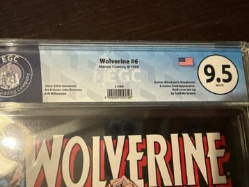 Wolverine #6 - EGC 9.5 - Roughouse! - Back cover pin-up by