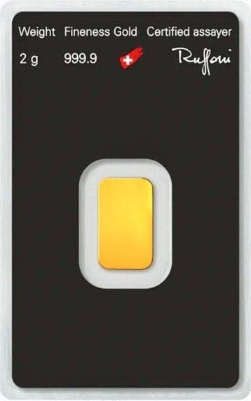 2 grammes - Or .999 - Argor-Heraeus, Switzerland - Avec