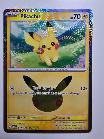 PIKACHU (30TH CELEBRATION 047/128 25/30) (TRADING CARD)