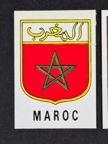 1970 Panini Mexico 70 World Cup, - Badge & Flag: Maroc - 2, Nieuw