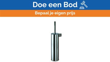 Bieden: Inda Chrome Fixed Toilet Brush Holder, Ophalen of Verzenden, Nieuw