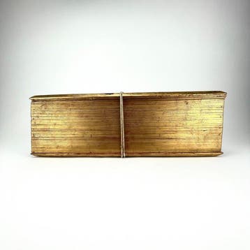 Livre bouddhiste birman sur feuilles de palmier, Pe Sar -