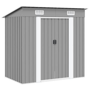 vidaXL Tuinschuur metaal grijs, Verzenden, Nieuw