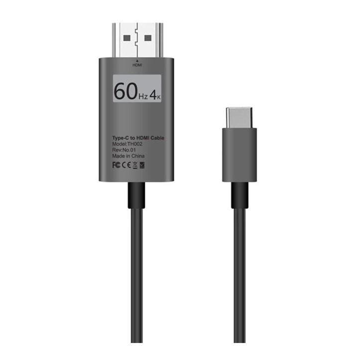 DrPhone USB-C naar HDMI Adapterkabel - 4K 60Hz -1080P HD, Informatique & Logiciels, Pc & Câble réseau, Envoi