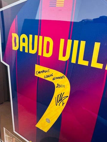 David Villa - Official Signed - Champions League Winner, Nieuw