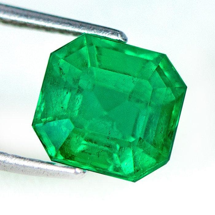 Groen Smaragd - 4.39 ct - Gem research Swiss Lab (GRS) -, Handtassen en Accessoires, Edelstenen