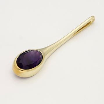 Pendentif - 14 carats Or jaune Améthyste