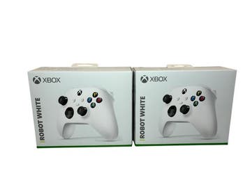 Veiling - 2x Microsoft | Robot White Xbox Wireless Controlle, Games en Spelcomputers, Games | Xbox Original, Nieuw