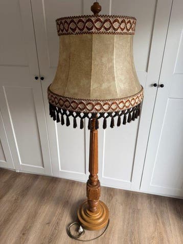 Staande lamp - Kunstleder, Eik - Dierlederparaplu Replika