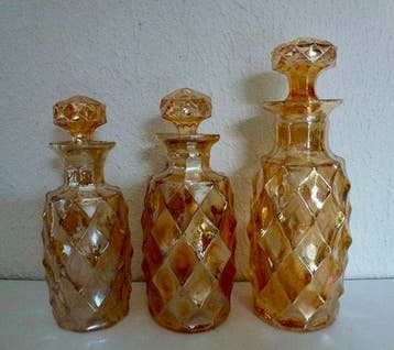 Art Deco - Brockwitz Glasfabrik - Kaptafelset (7) - Carnival, Antiquités & Art