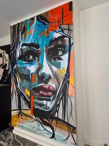 Liesens - Charlie ( Handpainted on white XXL canvas)