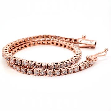 Bracelet - 14 carats Or rose - 2.20ct. tw. Rose Diamant