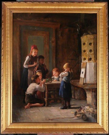 August Heyn (1837–1920) - Children around the Cannon