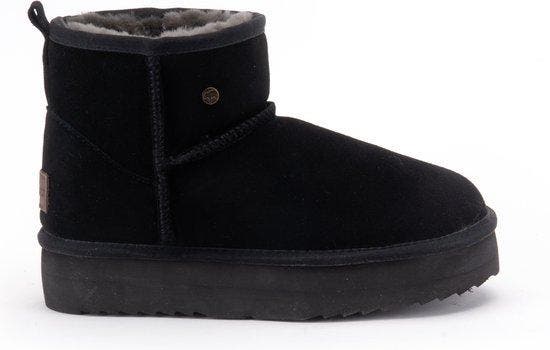 Warmbat Wallaby Suede boot Plateau Dames Laarzen - Zwart..., Kleding | Dames, Schoenen, Nieuw, Verzenden