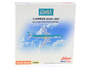 Schaal 1:500 StarJets 355 7628 BWIA Airbus A340-300 Reg...., Ophalen of Verzenden