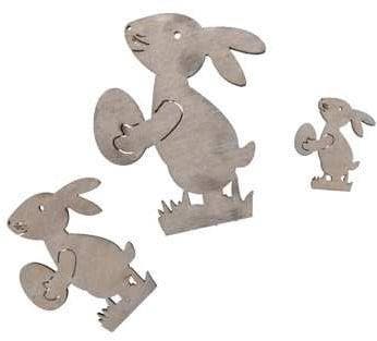 Houten Haasjes Grijs 3/5/7 cm 20 stuks, Nieuw