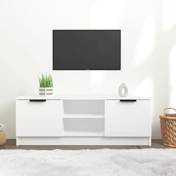 vidaXL Tv-meubel 102x35x36,5 cm bewerkt hout wit, Verzenden, Nieuw