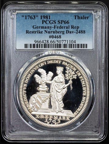 Duitsland. Thaler 1763 (1981 restrike), Postzegels en Munten