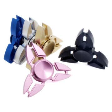 Falcon Tri Fidget Hand Spinner Anti Stress Draaier Toy Zwart, Verzenden, Nieuw