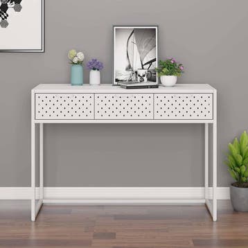 vidaXL Wandtafel 106x35x75 cm staal wit, Verzenden, Nieuw