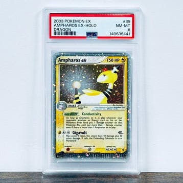 Pokémon Graded card - Ampharos ex Holo 89 – Pokémon - PSA 8, Nieuw